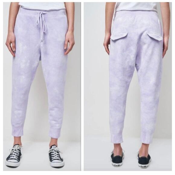Nili Lotan Nolan Light Lavender Purple Tie Dye Jogger Lounge Sweatpants Size XS - Picture 1 of 14
